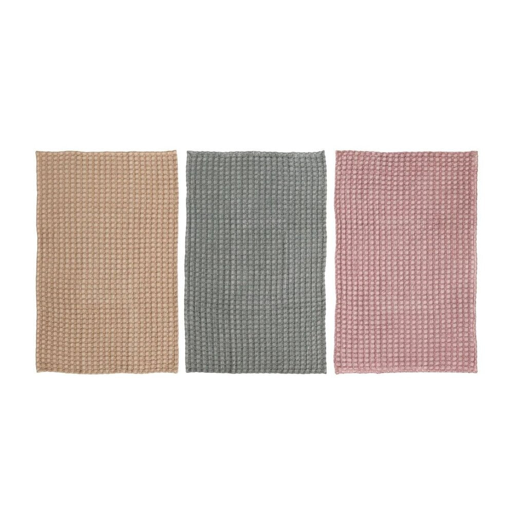 Pretty Pale Yellow Waffle Weave Tea Towel