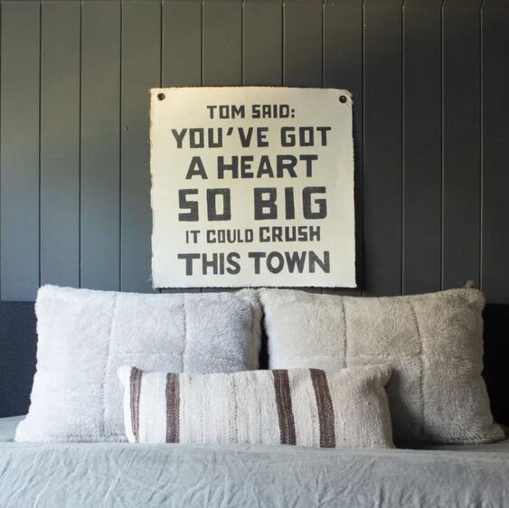 "Tom Said" Hand-Painted Wall Hanging
