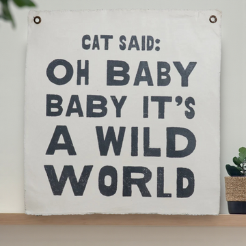 "Cat Said" Hand Painted Wall Tarp