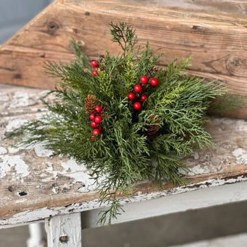 11" Alpine w/ Berries Half Sphere