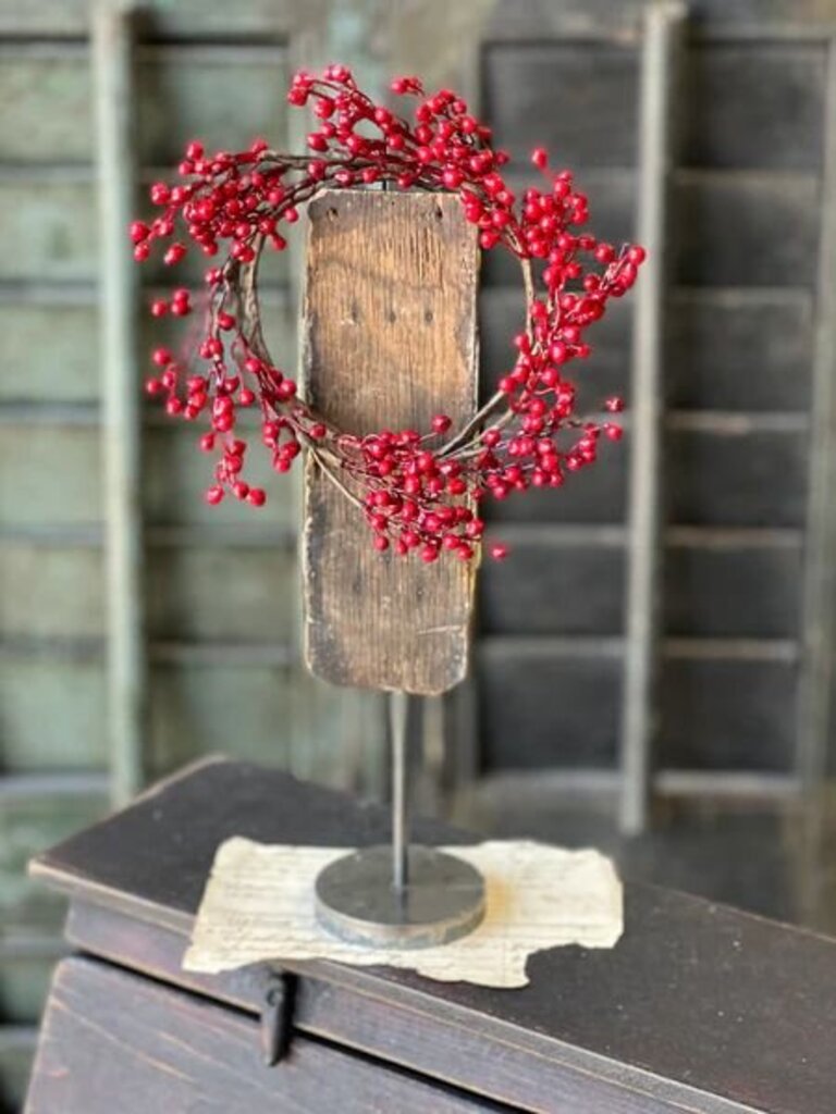 Red Berry Candle Ring - 4.5"