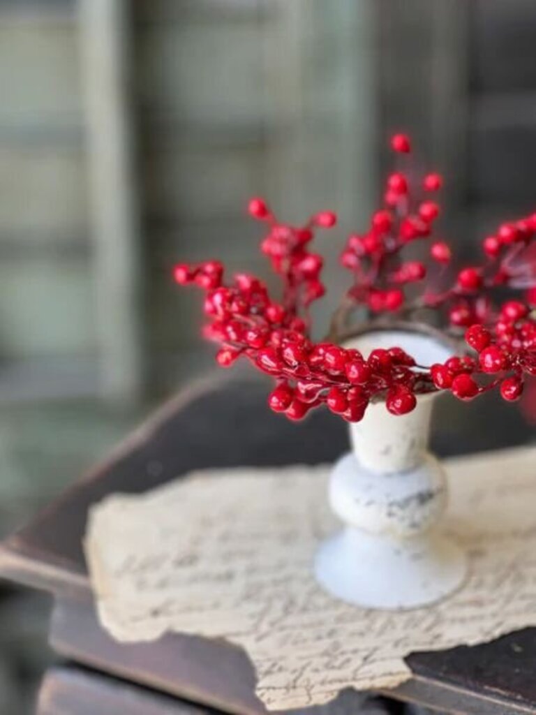 Red Berry Candle Ring - 1.5"