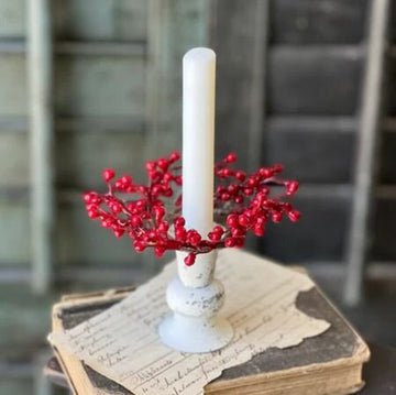 Red Berry Candle Ring - 1.5"