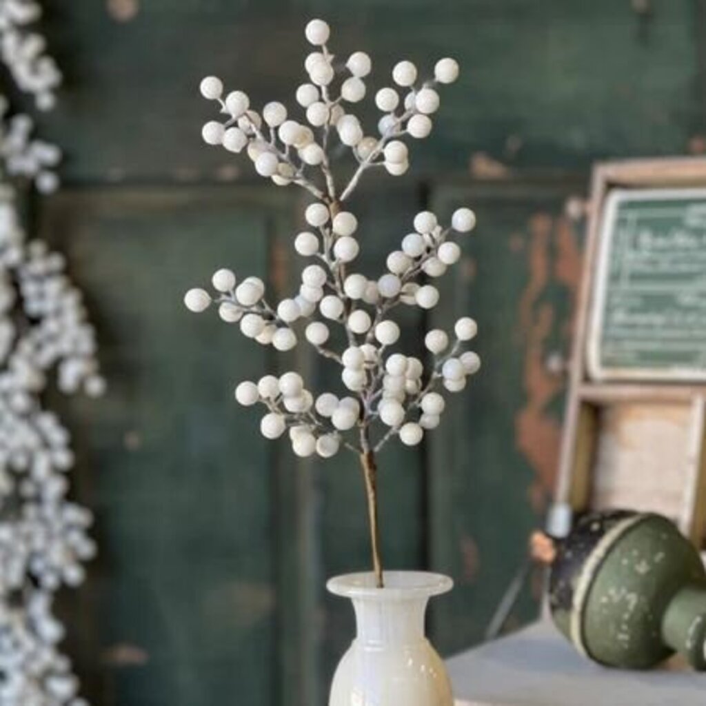 Icy Snowdrop Berry Pick - 18"