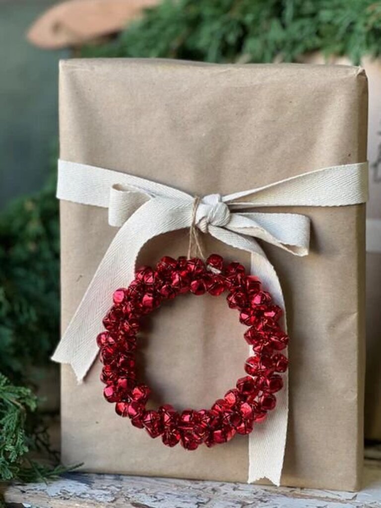 Red Jingle All The Way Candle Ring - 5"