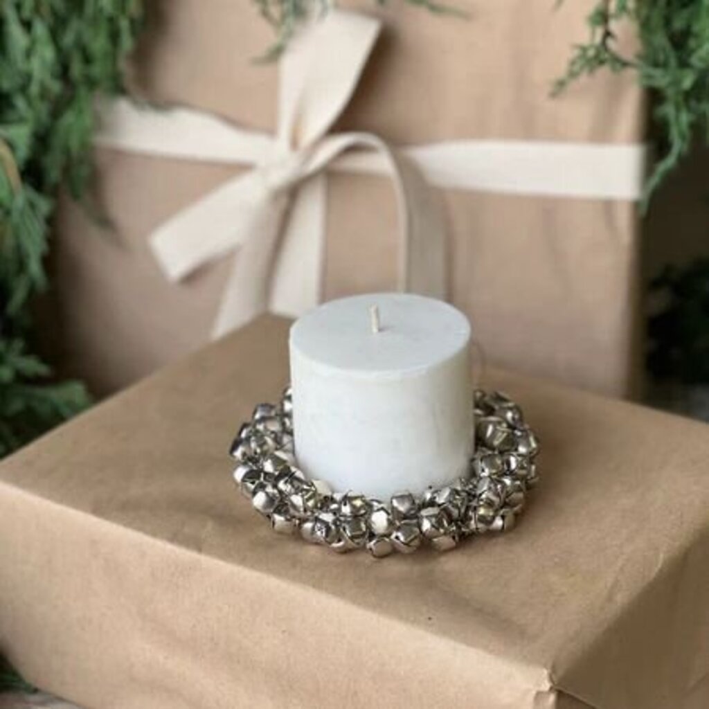Platinum Jingle All The Way Candle Ring - 5"