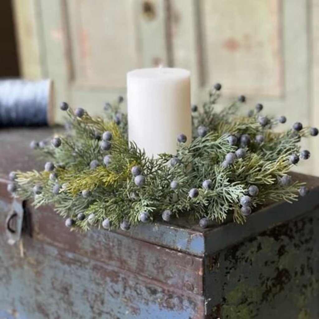 Midnight Juniper Candle Ring - 15"