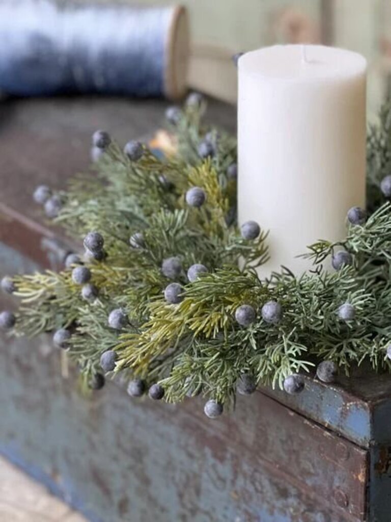 Midnight Juniper Candle Ring - 15"