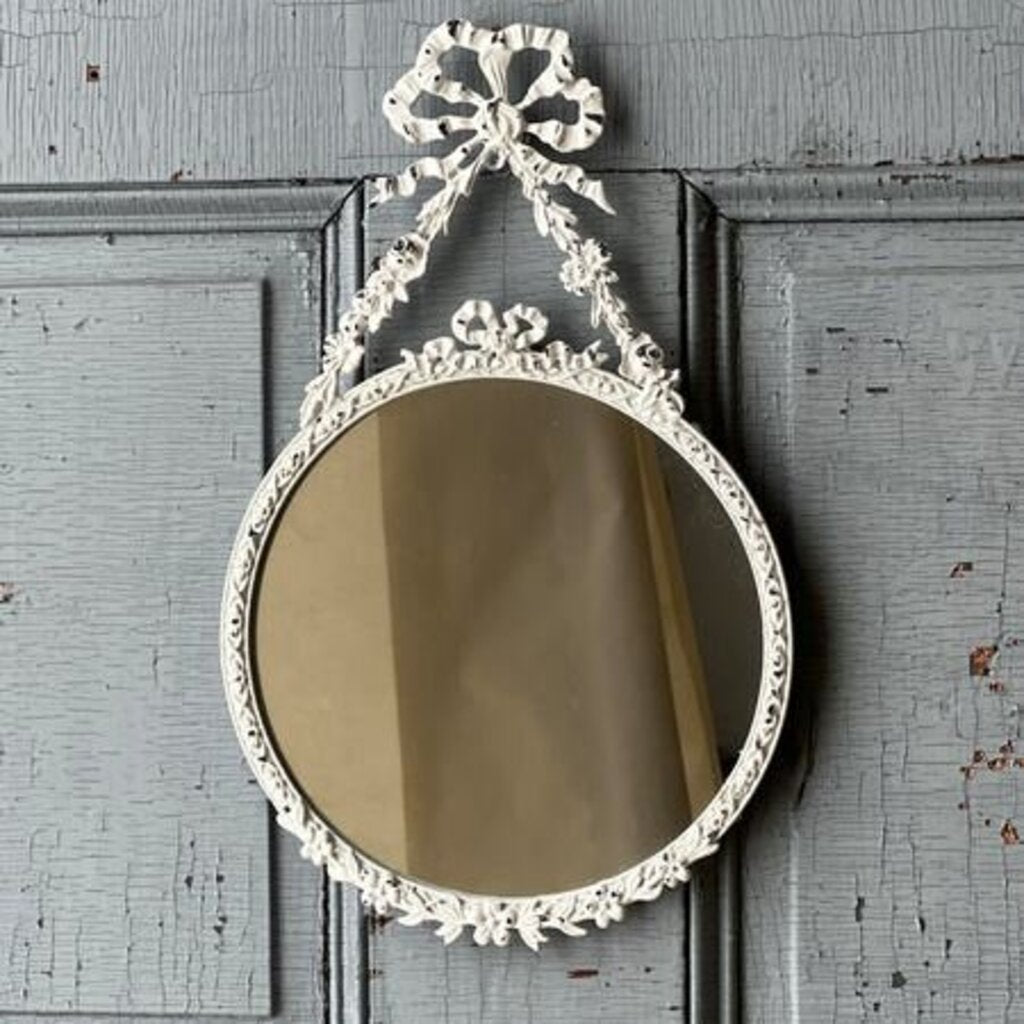 Bow Tied Chippy White Mirror