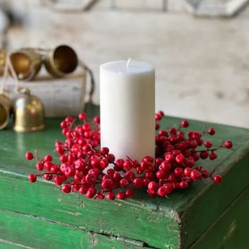 Ruby Rushberry Candle Ring - 10"