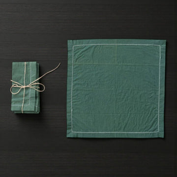 Beautiful Green Napkin w/ Stitching