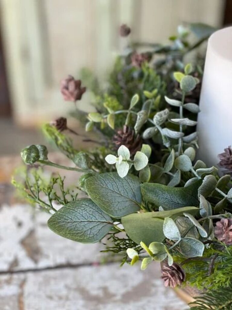 Arbordale Greens Candle Ring, 16"