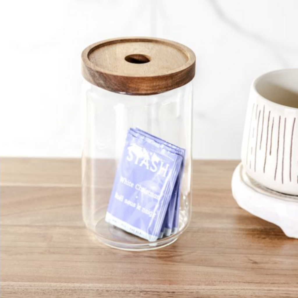 Glass Jar + Acacia Wood Lid
