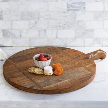 Round Acacia Wood Serving Board - 18"