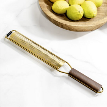 Gold Plated Grater w/ Wood Handle