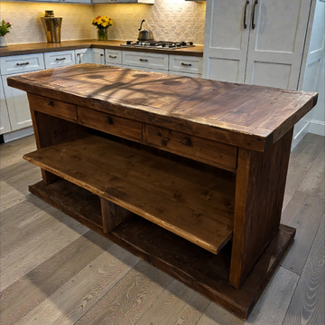 European Island + Sliding Shelf