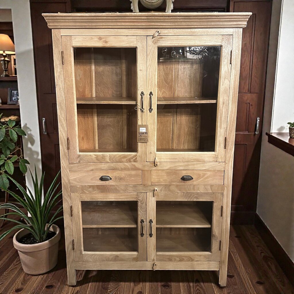 4 Glass Door Wooden Cabinet