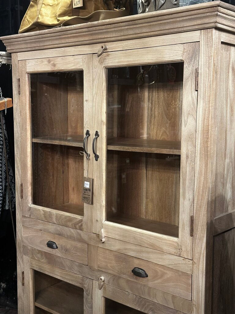4 Glass Door Wooden Cabinet