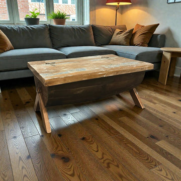 Old Half Barrel Coffee Table