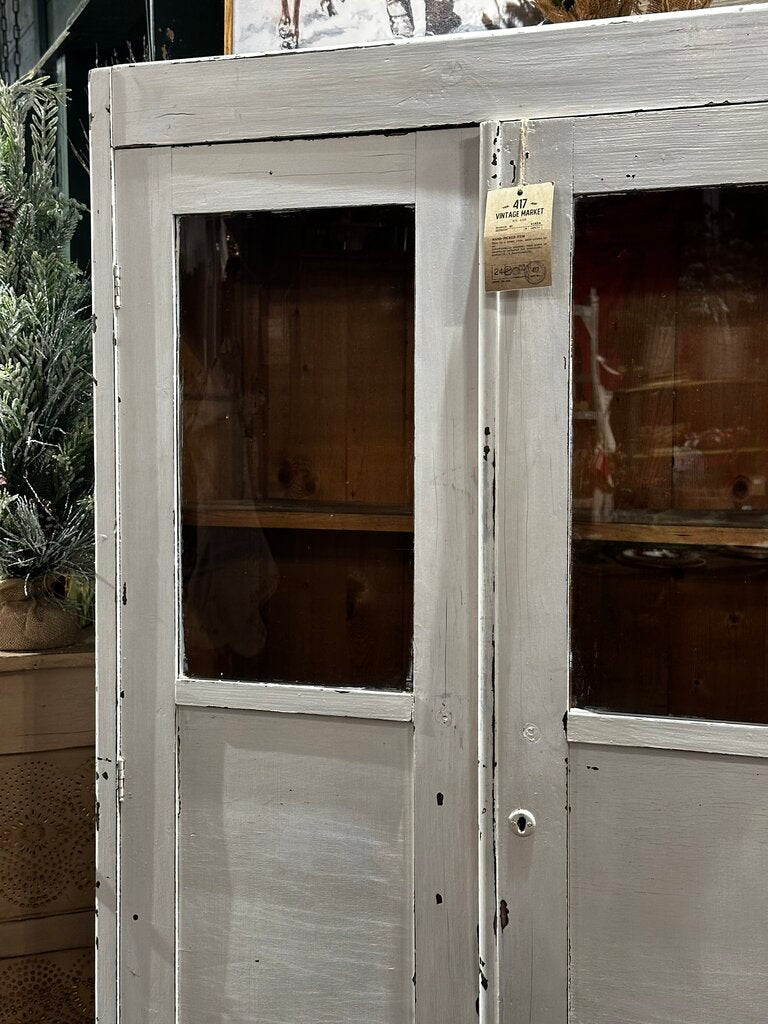 Authentic European Iron Medical Cabinet