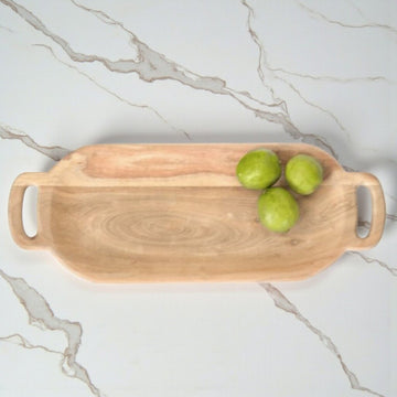 Wood Serving Board + Handles - 19.7"