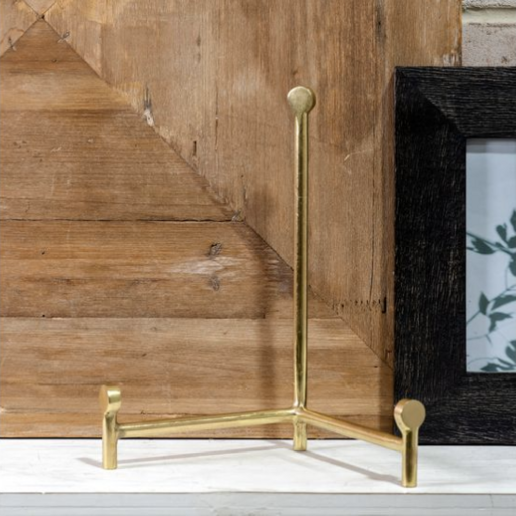 Brass Straight Back Easel - 10"