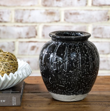 Black Pattern Vase - 6.5"