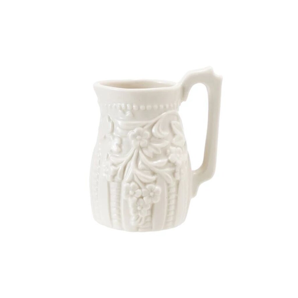 Mini Embossed Stoneware Creamer - 2oz