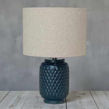 Beautiful Blue Ceramic Table Lamp