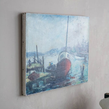 Cool Harbor Boat Canvas Art