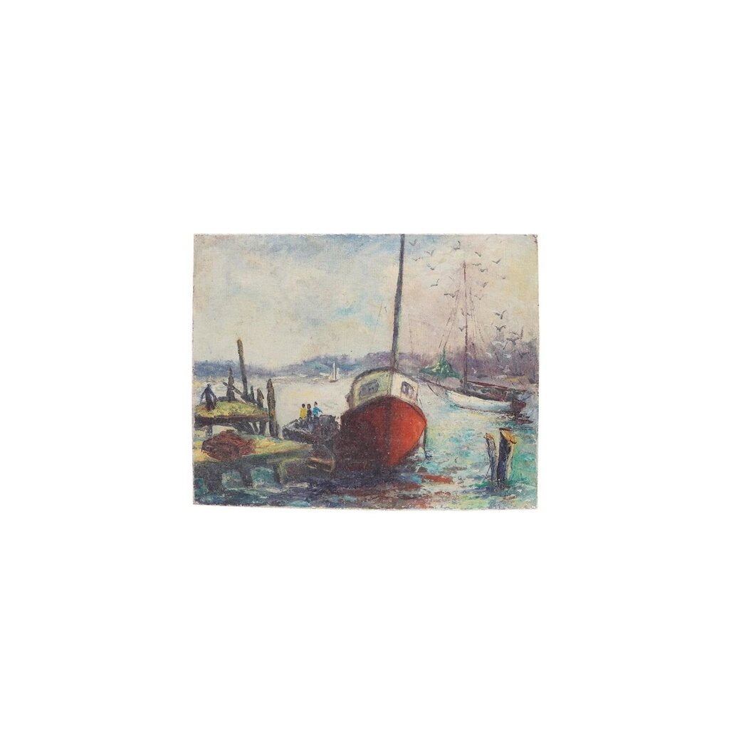 Cool Harbor Boat Canvas Art