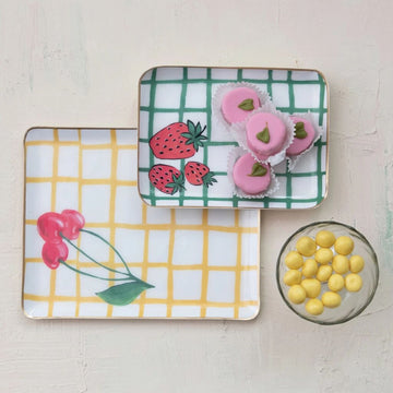 Enameled Metal Tray