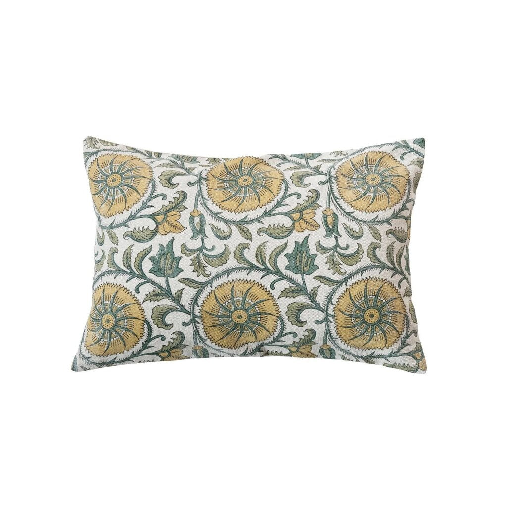 Charming Block Printed Lumbar Pillow