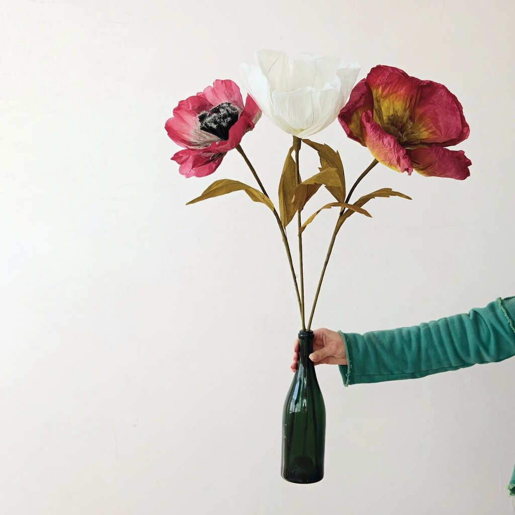 Paper Flower Pick- Red