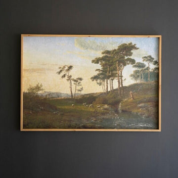 Peaceful Wood Framed Landscape Art