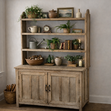 European White Wood Hutch