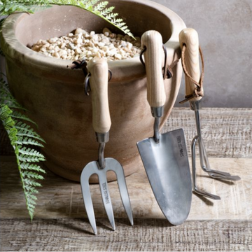 Wood Handle Garden Tool Set- Set of 3