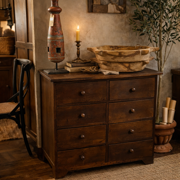 Beautiful Dark Wood Chest Of Drawers
