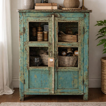 Wooden 2 Glass Door Cabinet