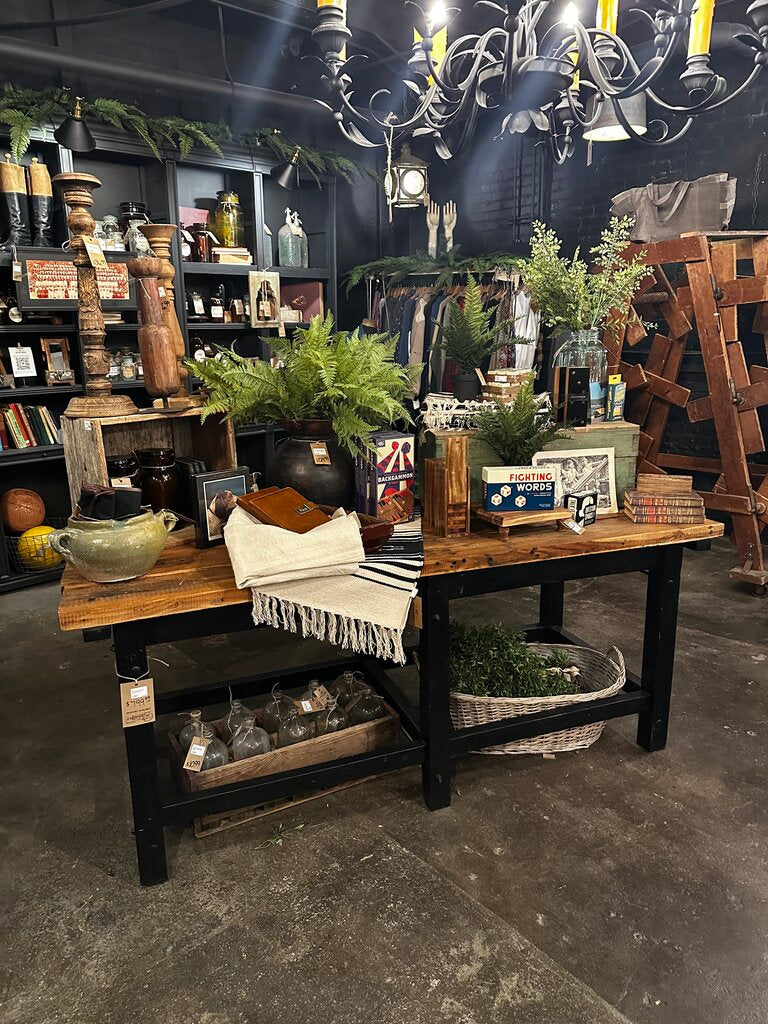 Authentic European Wood Island (31"H x 33"W x 75"L)