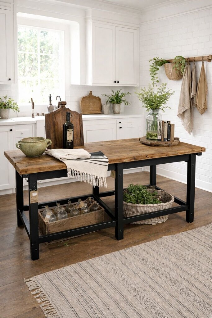 Authentic European Wood Island