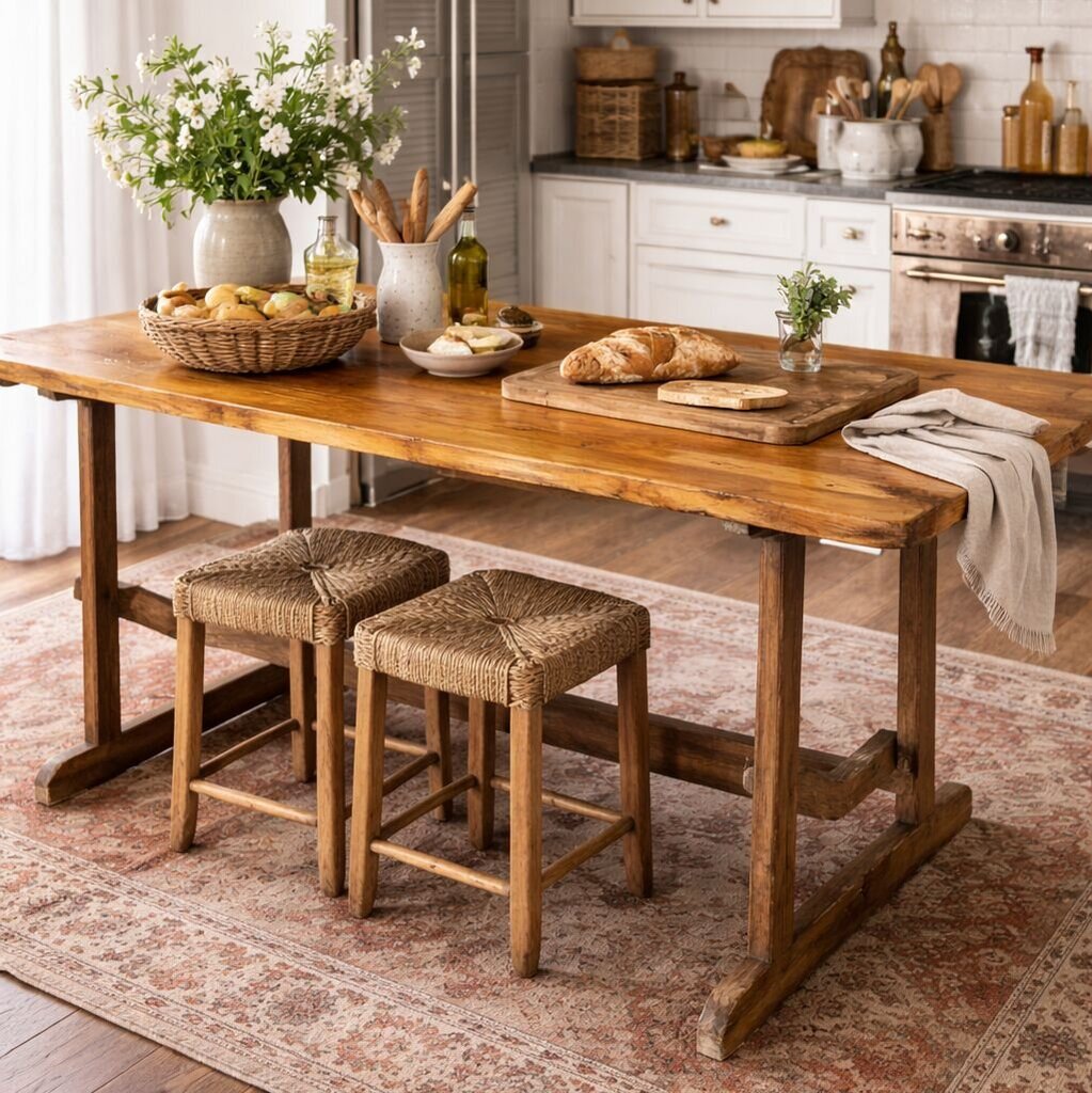 Old Pine Harvest Style Work Table