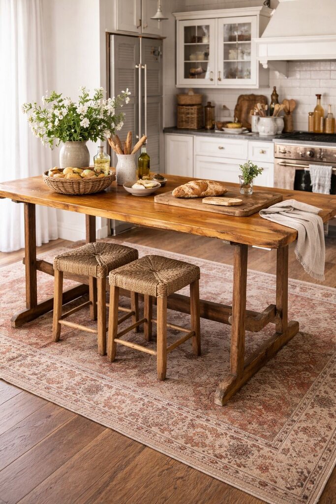 Old Pine Harvest Style Work Table