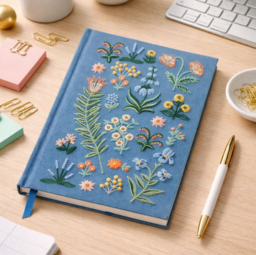 Menagerie Garden Embroidered Journal
