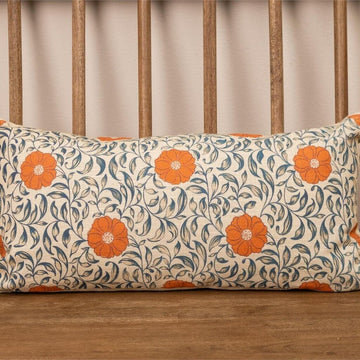 Reversable Terracotta Floral Pillow