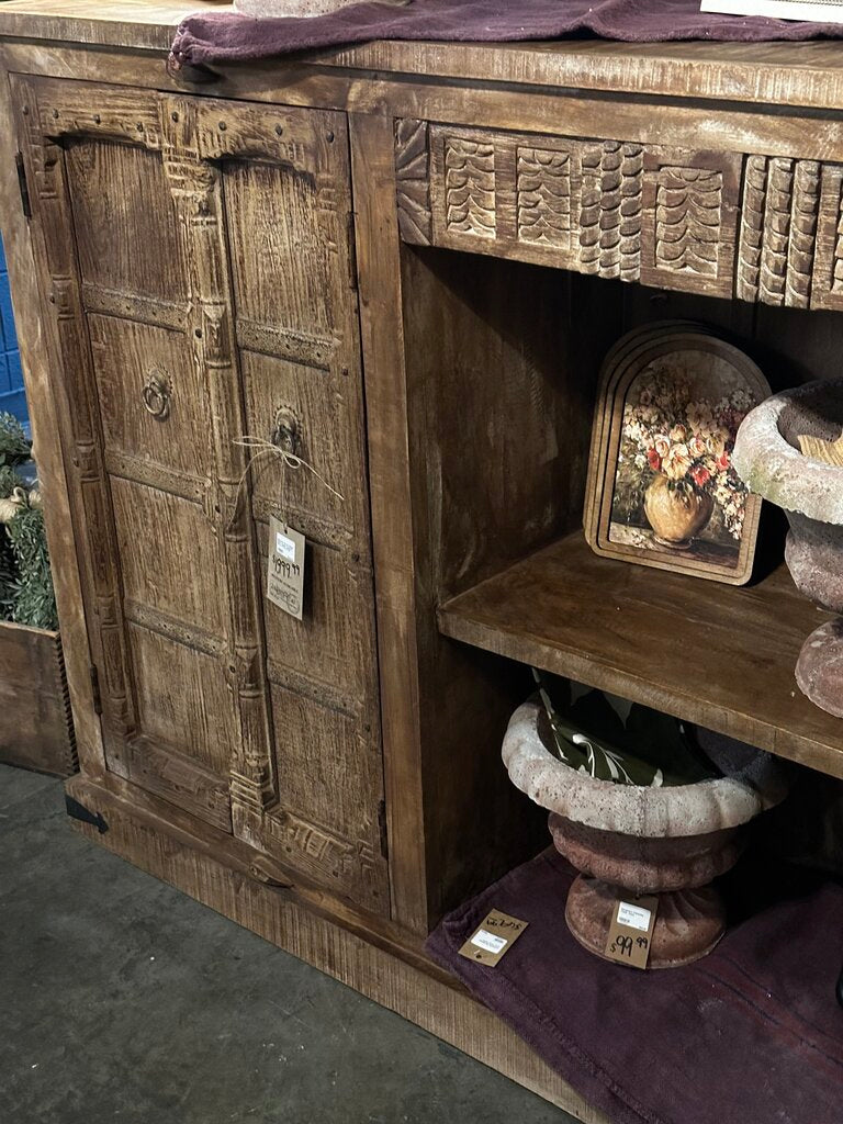 Carved Middle Shelf, Double Cabinet
