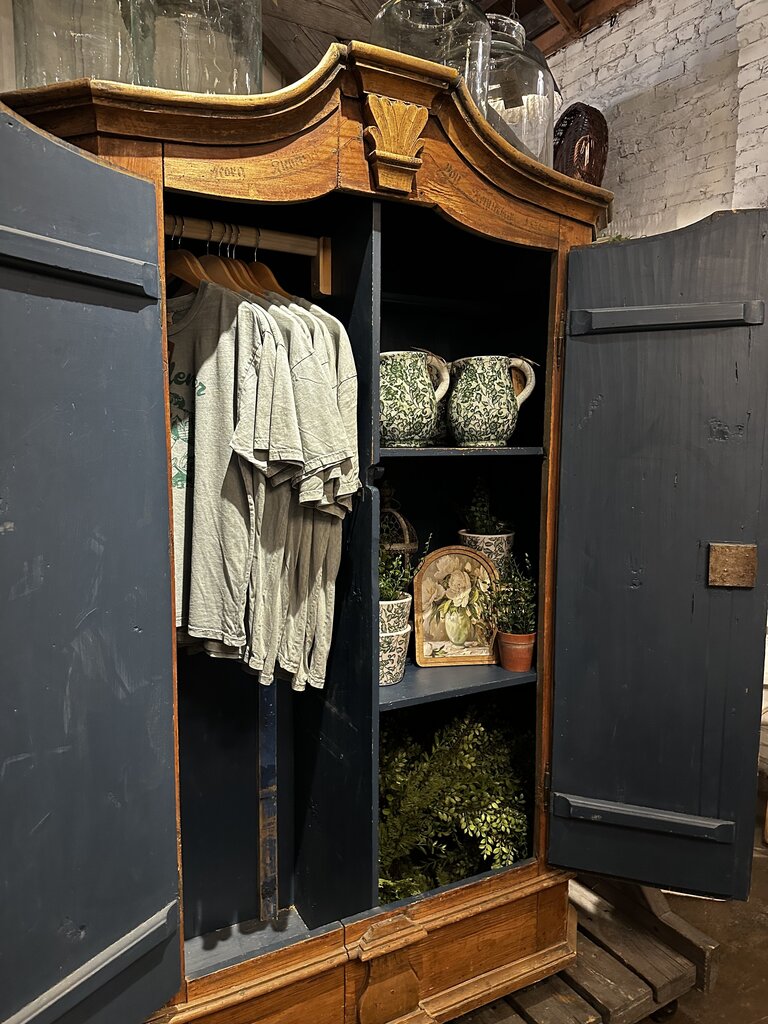 Hand Painted Village German Cupboard