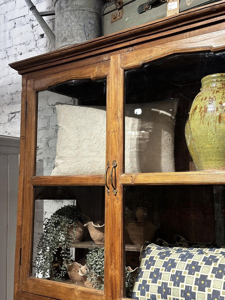 Wooden 8 Door Glass Cabinet