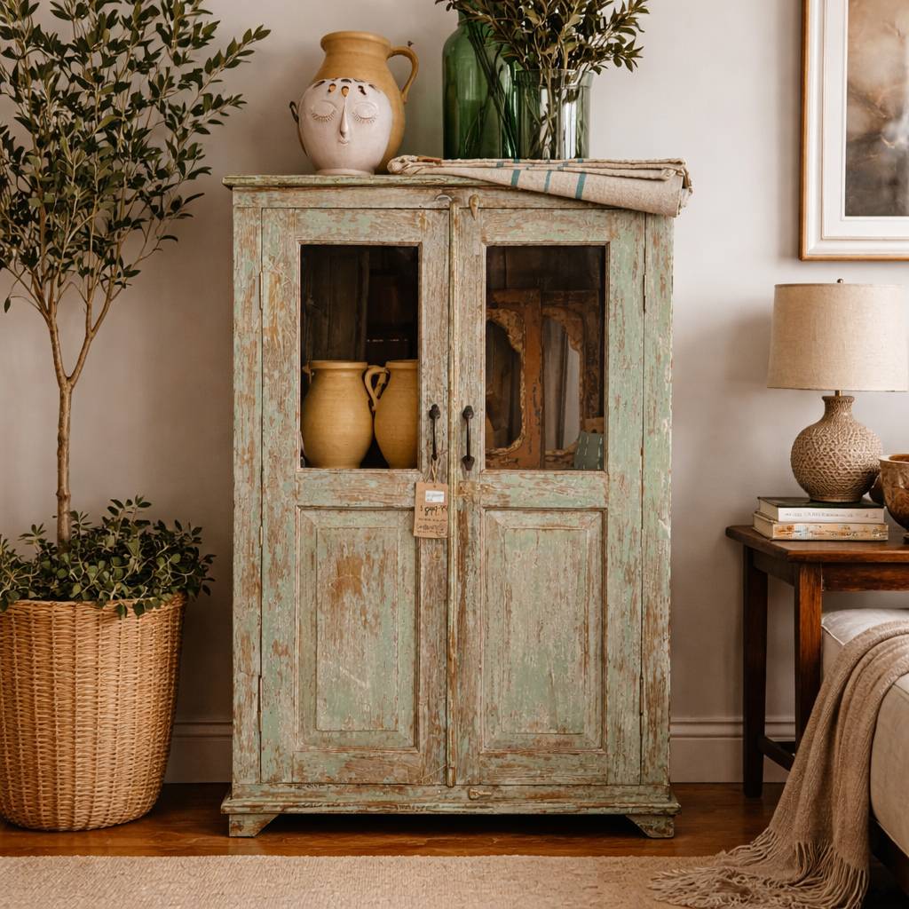 Wood Glass Door Cabinet