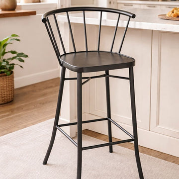 Pewter Metal Bar Stool